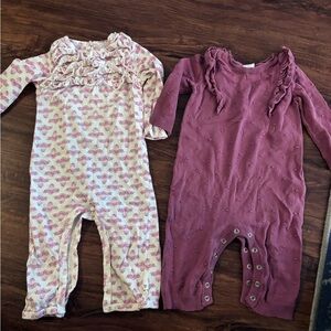 2 girly fall rompers